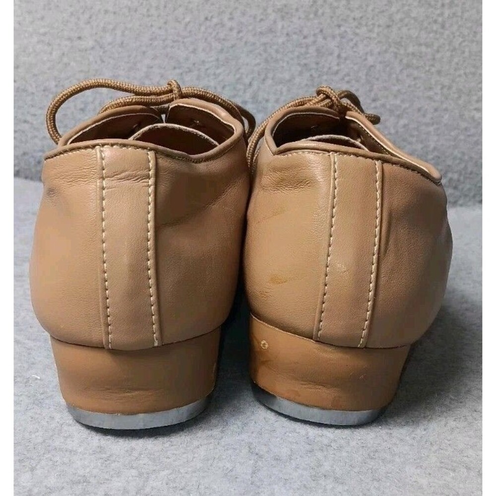 Dance Class Rhythm Tones Tap Dance Shoes Womens Size 9.5 Khaki Musical Footwear - Picture 10 of 11